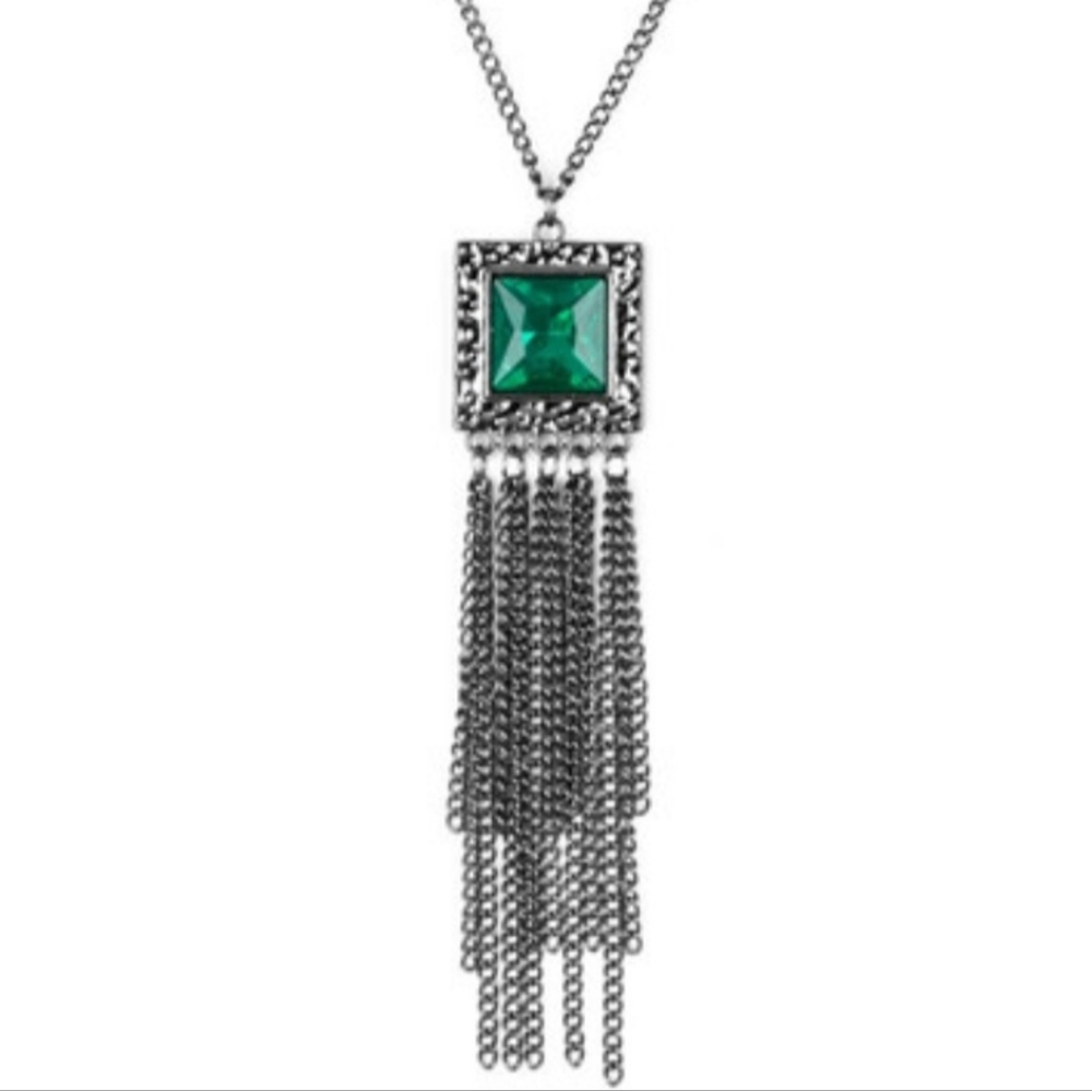 Paparazzi Black & Green Necklace
